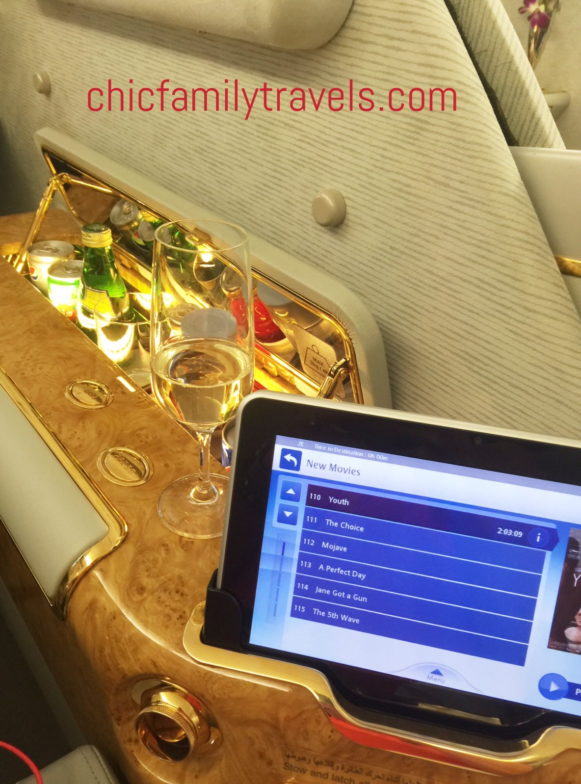 First Class Bling Emirates First Class Review : Bling It On! | Chic Family Travels